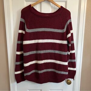 SO Perfect Pullover knit Stripped Sweater